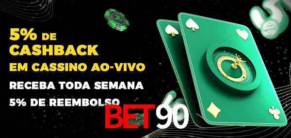 Promoções do cassino ao Vivo bet90